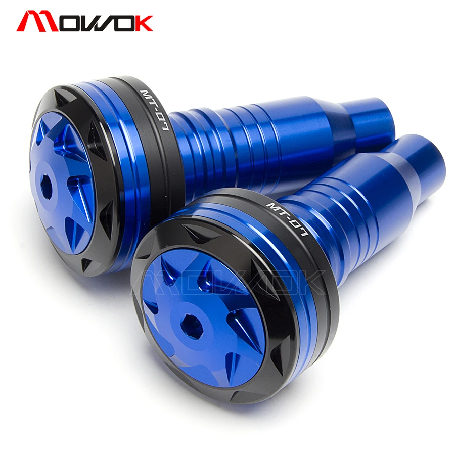 

2018 New One Pair CNC Frame Slider Protector Guard For Yamaha MT07 MT 07 2015 2016 engine protection Sliders with MT-07 logo