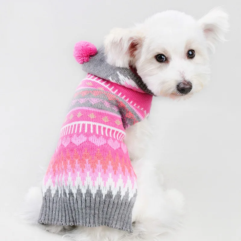 

Cute snowflake Pet dog cat Sweater hoodie Pullover dog puppy Chihuahua crochet knit clothes for dachshunds small dog Coat jacket
