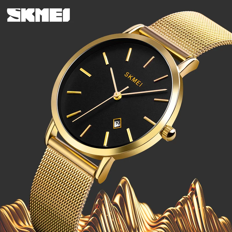 SKMEI Top Brand Women Watch Fashion Watch Woman Sport Date Analog Quartz Watches Stainless Steel Casual female Clock Wristwatch