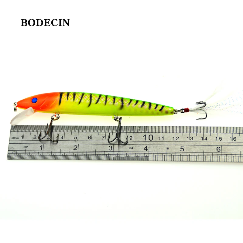 1PCS yo-zuri Minnow Wobblers Artificial Fishing Lure Trolling Lures Wobbler Bait For Crazy Fish Sea Tackle Peche Swimbait 12CM (21)