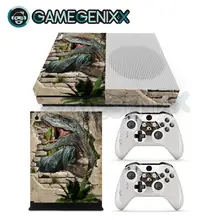 Наклейка на кожу GAMEGENIXX Виниловая наклейка для Xbox One Slim Console и 2 контроллера-динозавр