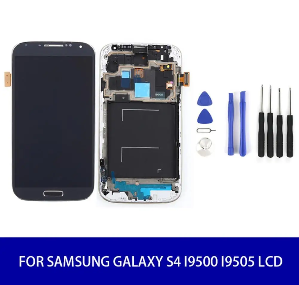 

For Samsung Galaxy S4 I9500 I9505 Lcd Display Screen Touch Digitizer With Frame Assembly Replacement