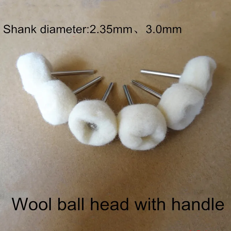 1 шт. 2,35 мм/3,0 мм хвостовик шерсть полировка полировки колеса ювелирные изделия металлы шлифование для сверла роторные инструменты голова войлочные щетки инструмент тонкий