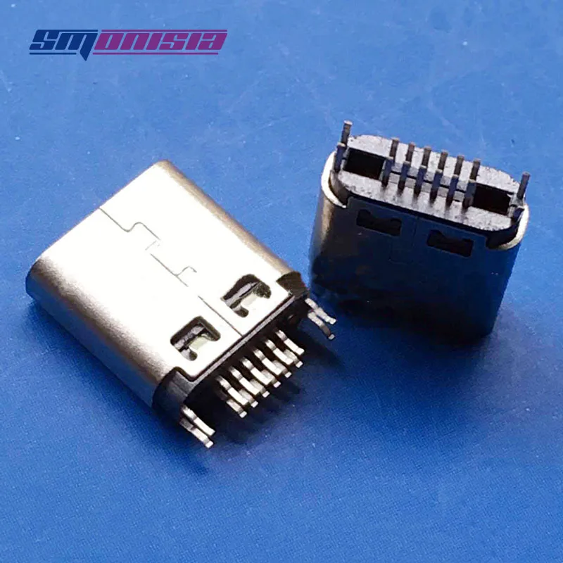 20 шт. 12P USB Type C разъем 3 1 гнездо Вертикальная шина 0 8 двусторонний
