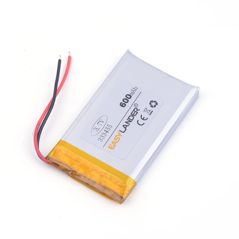 3 7 v литий-ионный аккумулятор 333455 600mah для MP5 GPS DVR игрушки | Электроника