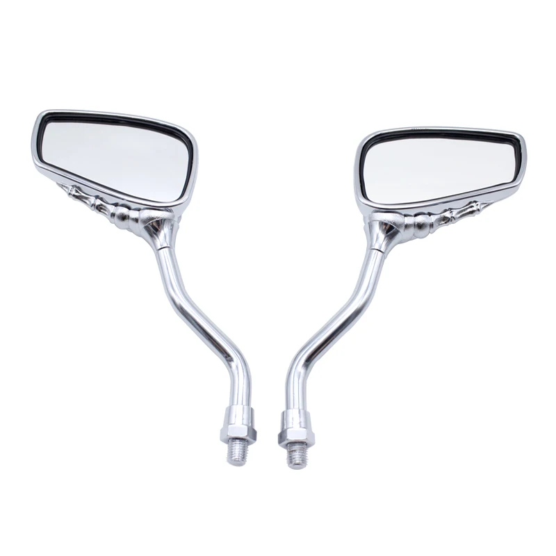 Roaopp 10MM Motorcycle Skeleton Mirrors For Harley Suzuki Kawasaki Honda Kymco Vespa SYM BMW Buell Aprilia Triumph Ducati KTM