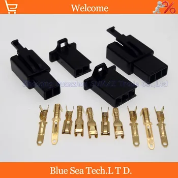 

15 sets 2Pin and 15 sets 3 Pin 2.8mm electrical Connector Male&Female Kits for E-Bike,Motorcycle,Motorbike,car etc.Black