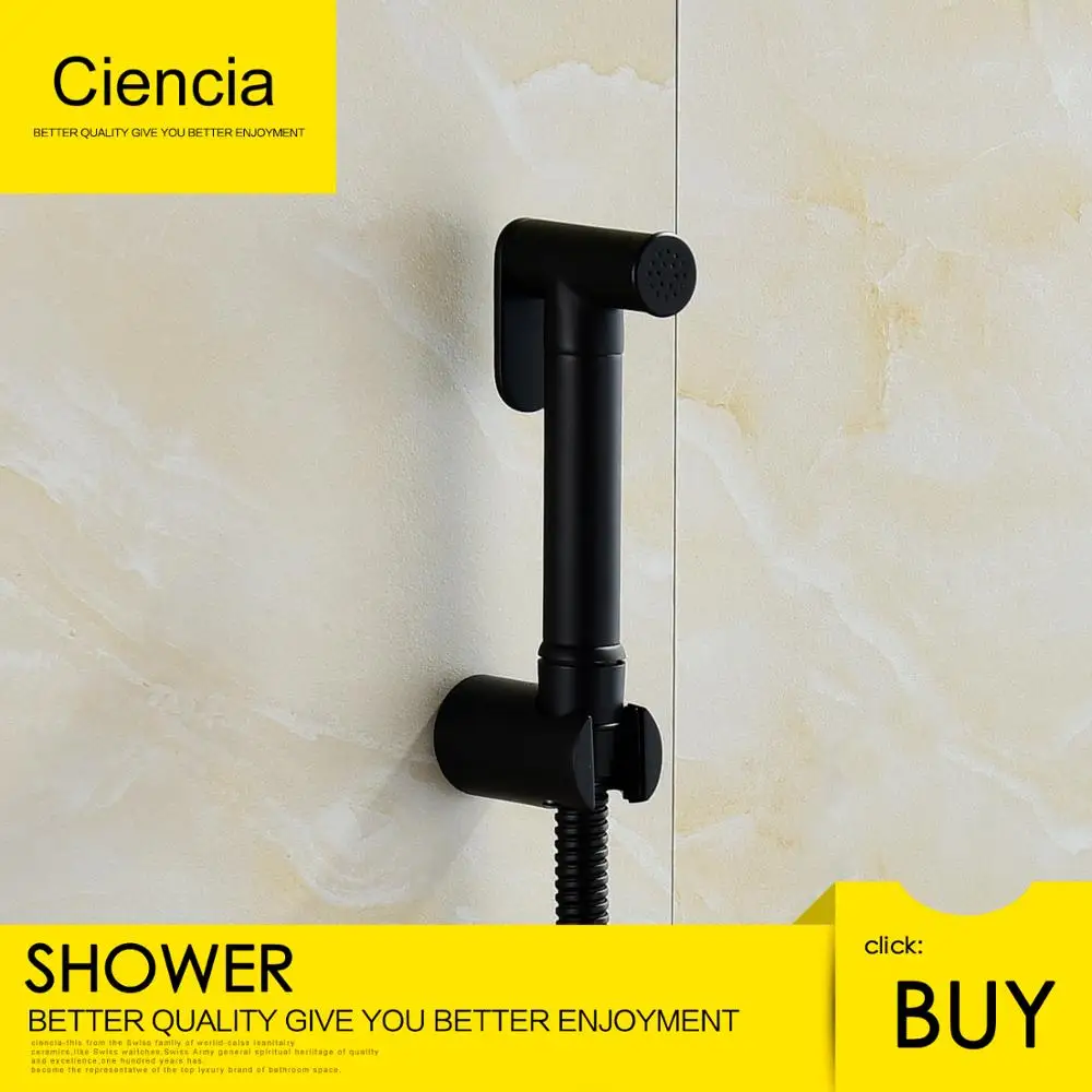 

Ciencia Brass Black Bidets Faucet Toilet Cleaner Shower Spray Bidet Sprayer Toilet Faucets Shower Bidet Handheld Bidet