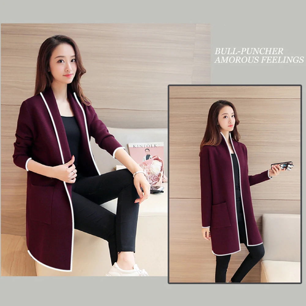 

A solid color hoodie for women with a medium length cardigan a casual loose-fitting long-sleeved coat with velvet is new in 2019