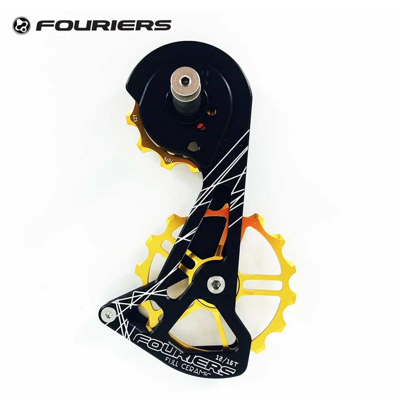 Polea de cerámica completa de la jaula del descarrilador trasero de la bicicleta de la carretera de Fouriers CNC 12 T-16 T 8000, 9100 Polea de cerámica completa de la jaula del descarrilador trasero de la bicicleta de la carretera de Fouriers CNC 12 T-16 T 8000, 9100