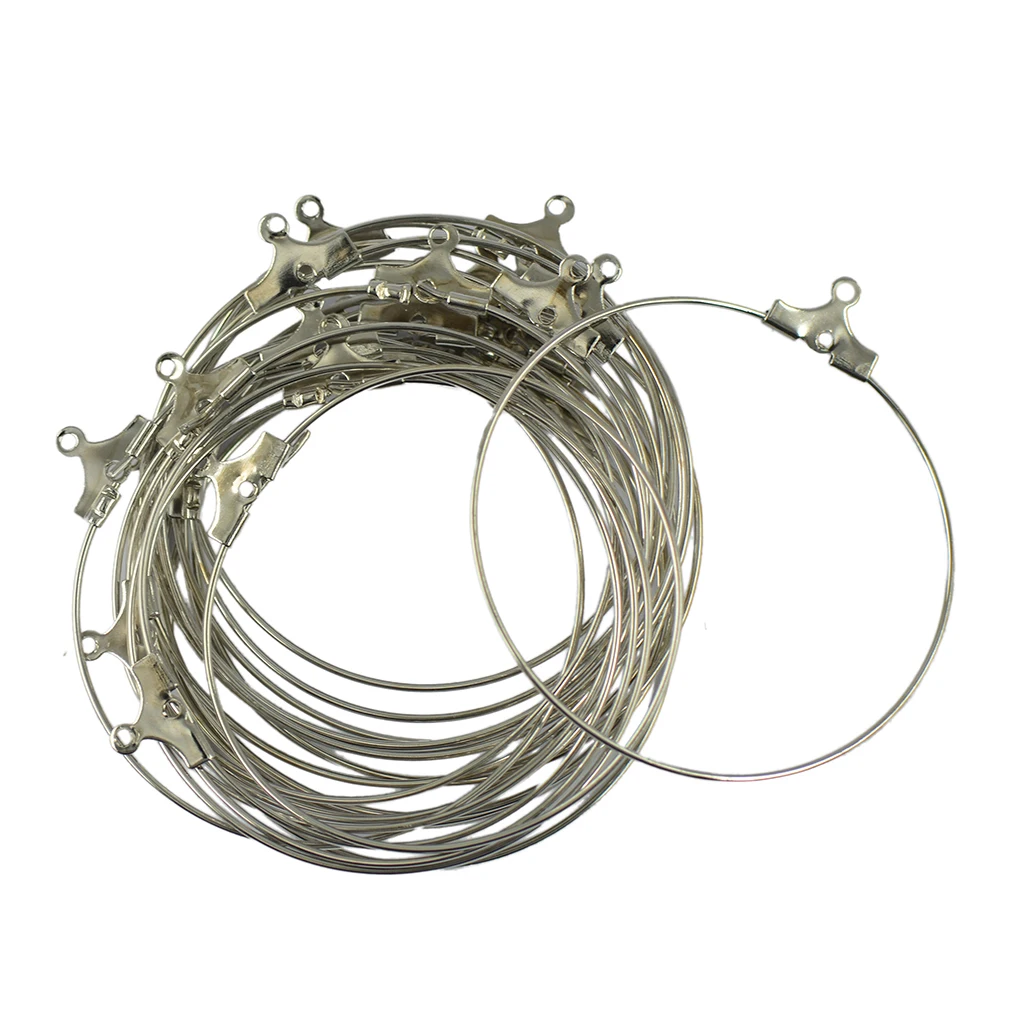 

20pcs Large Earrings Beading Wire Coil Hoop Loop Earring Jewelry Making Findings for Beading DIY Accessories