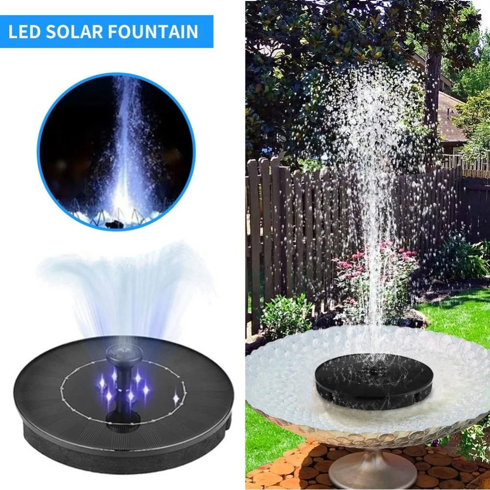 

LED Lighting Outdoor Solar Fountain Solar Floating Water Fountain Pump Fish Tank Pool Pond Landscape Garden Decor