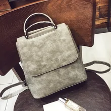 Backpack Faux Leather Women Daily Solid Zipper Fashion Rucksack Ladies Student School Small Dual-use Shoulder Crossbody Bags
