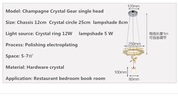 Современный светодиодный светильник-люстра из нержавеющей стали lustre para sala светодиодный Kroonluchter комнатная Подвесная лампа хрустальная люстра светильник