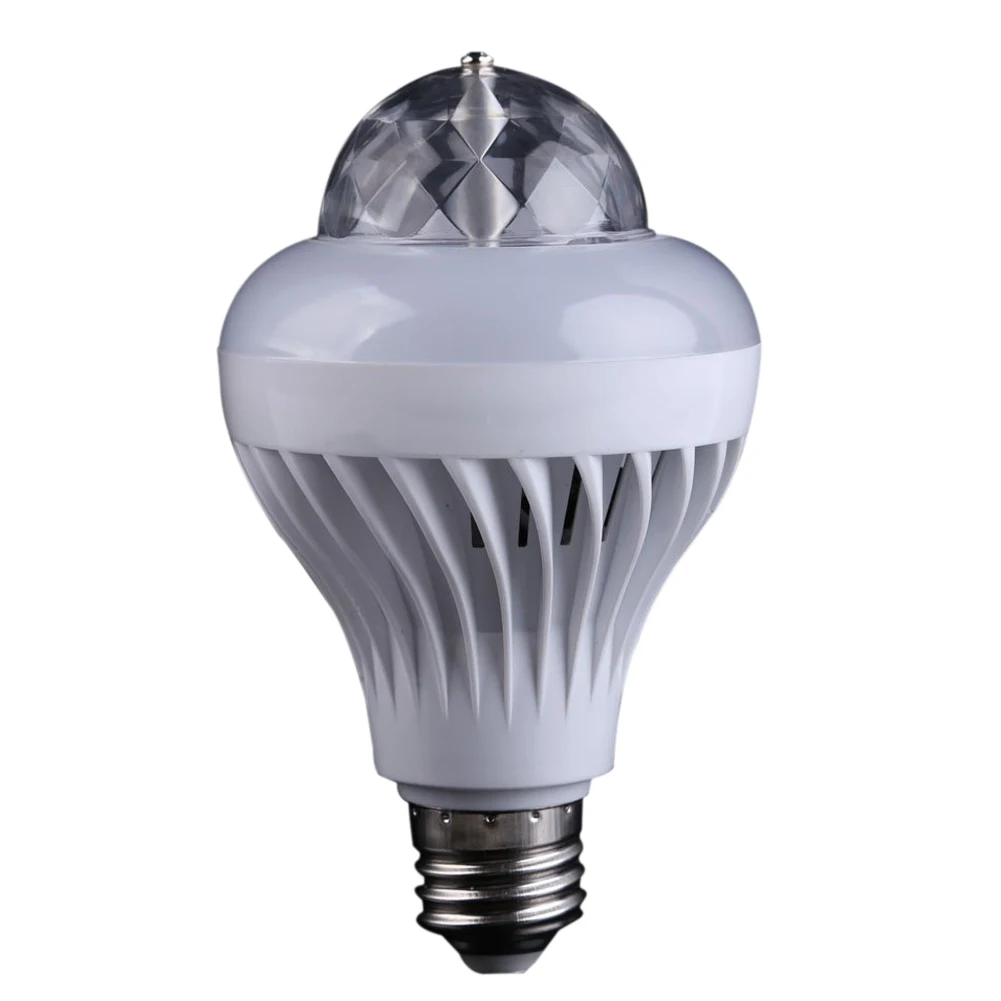 

2 in 1 Rotating Disco RGB Bulb Crystal Ball Effect White & Color Changing LED Light Bulb for Party Club Bar or Home use