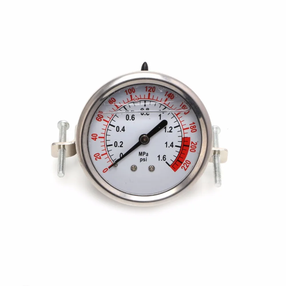 0 1.6MPa 0 220psi Water Liquid Pressure Gauge Meter 1/4" f Reverse