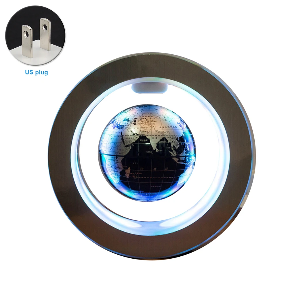 

Earth World Map Illuminated 4 Inch Gift Auto Rotating Anti-gravity Home Floating Globe Office Decorative Magnetic Levitation Led