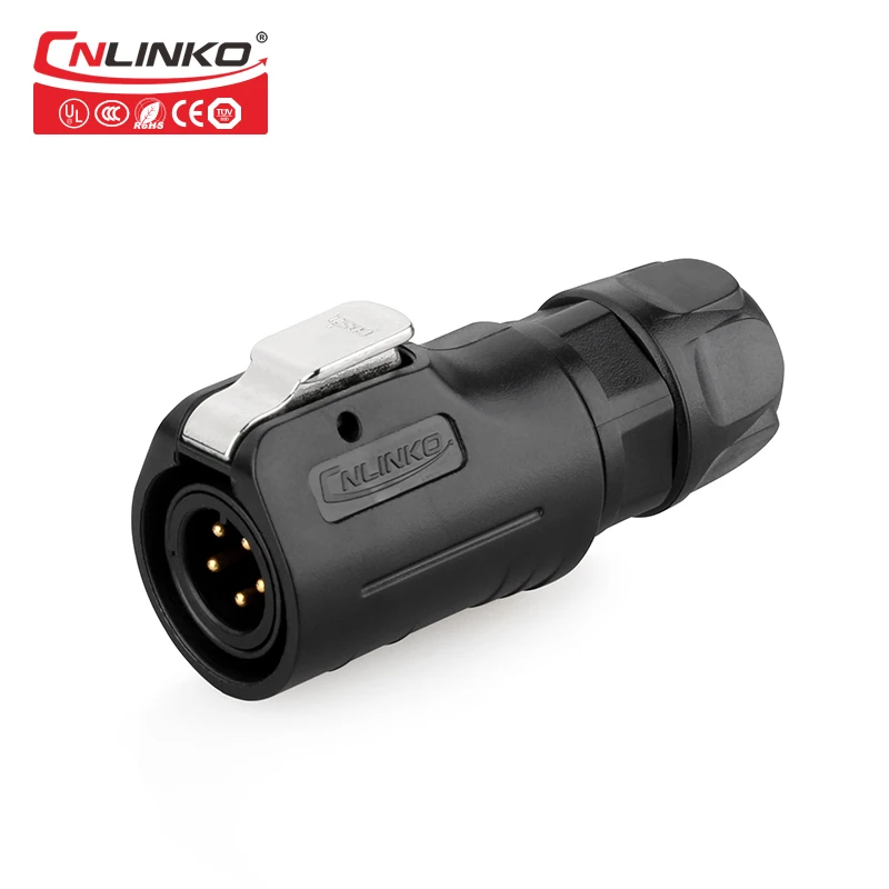 Linko AWG18 5A PBT легко соединяемый IP65 5 Pin M12 штекер наружный осветительный разъем 12 мм
