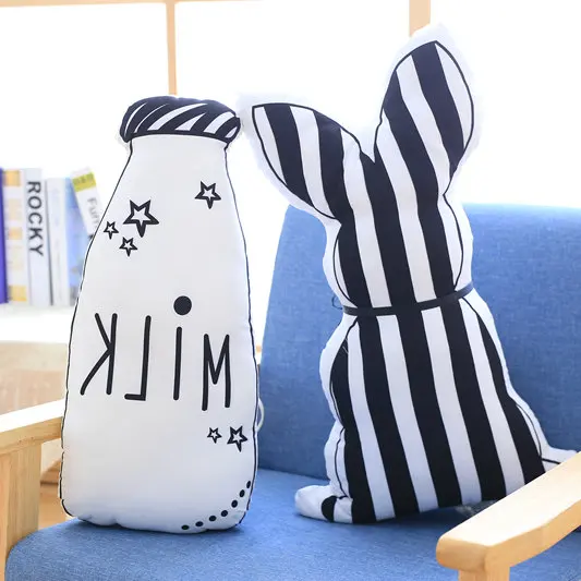 Креативная молочная подушка в форме бутылки игрушка мультяшная собака мягкие игрушки животный узор подушки с принтом собаки подушки для домашнего декора детская комната кровать