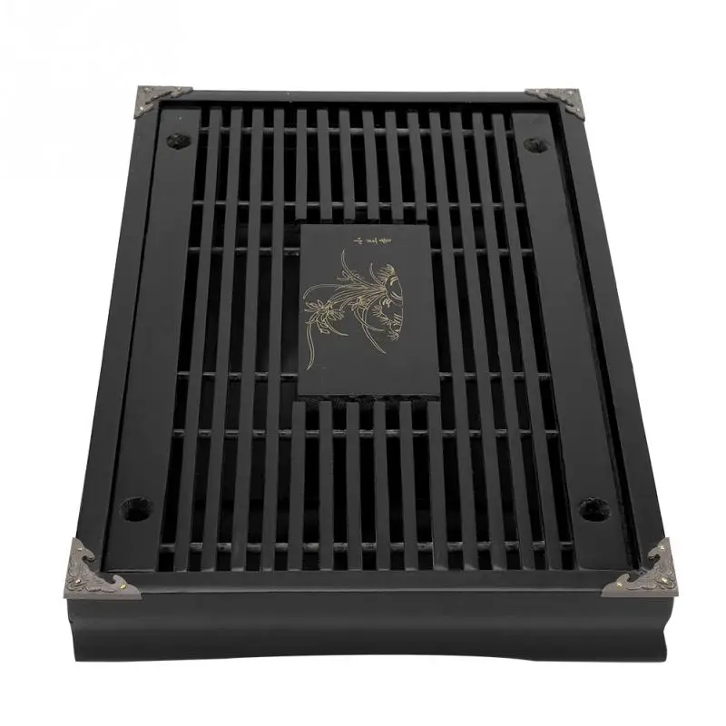  Wood tea tray Drainage water storage kung fu tea set Drawer tea room board table Chinese tea room c