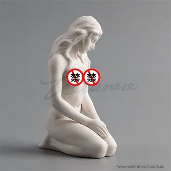 

Modern Ceramic Nude Female Art Sculpture Abstract Fiery Girl Figurine Body Statue Home Furnishing Articles R1774