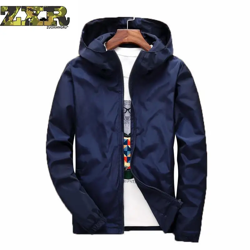 

Reflective Ultra-light Summer Men's Hood Jacket Super-thin Windbreaker Packable Skin Coat Sunscreen Quick-dry Jacket