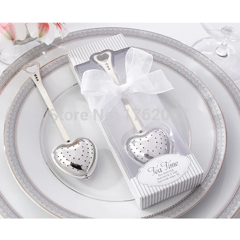 

wedding favors Stainless steel heart shape tea infuser tea ball novelty tea party supplies wedding gifts for guests 20pcs