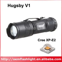 Hugsby V1 Cree XP-E2 R3 140 люмен 3-режимный масштабируемый светодиодный фонарик-черный (1xAA/1x14500)