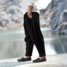 27-44! Новинка года Большие размеры Мужская одежда белье placketing старинные мужские брюки длиной до щиколотки повседневные штаны певица костюмы