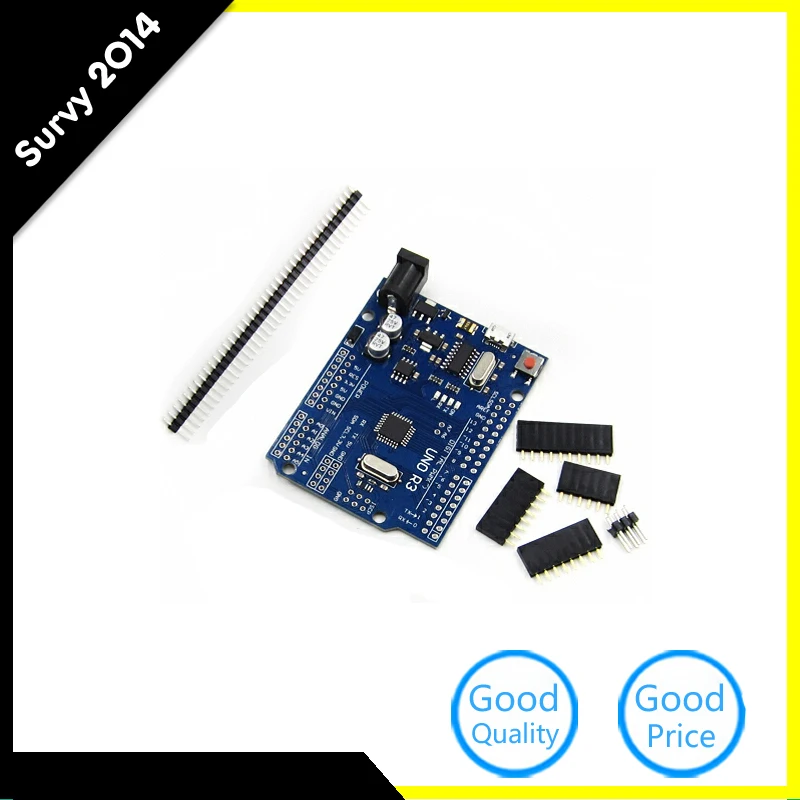 

One Set Cool Version UNO R3 CH340G MEGA328P For Arduino UNO R3 ATMEGA328P AU Compatible CH340 Micro USB DIY Kit