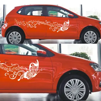

Automobile 2PCS for Music Score Notes Butterfly Car Styling for Golf 7 Cars Stickers car styling da-98u