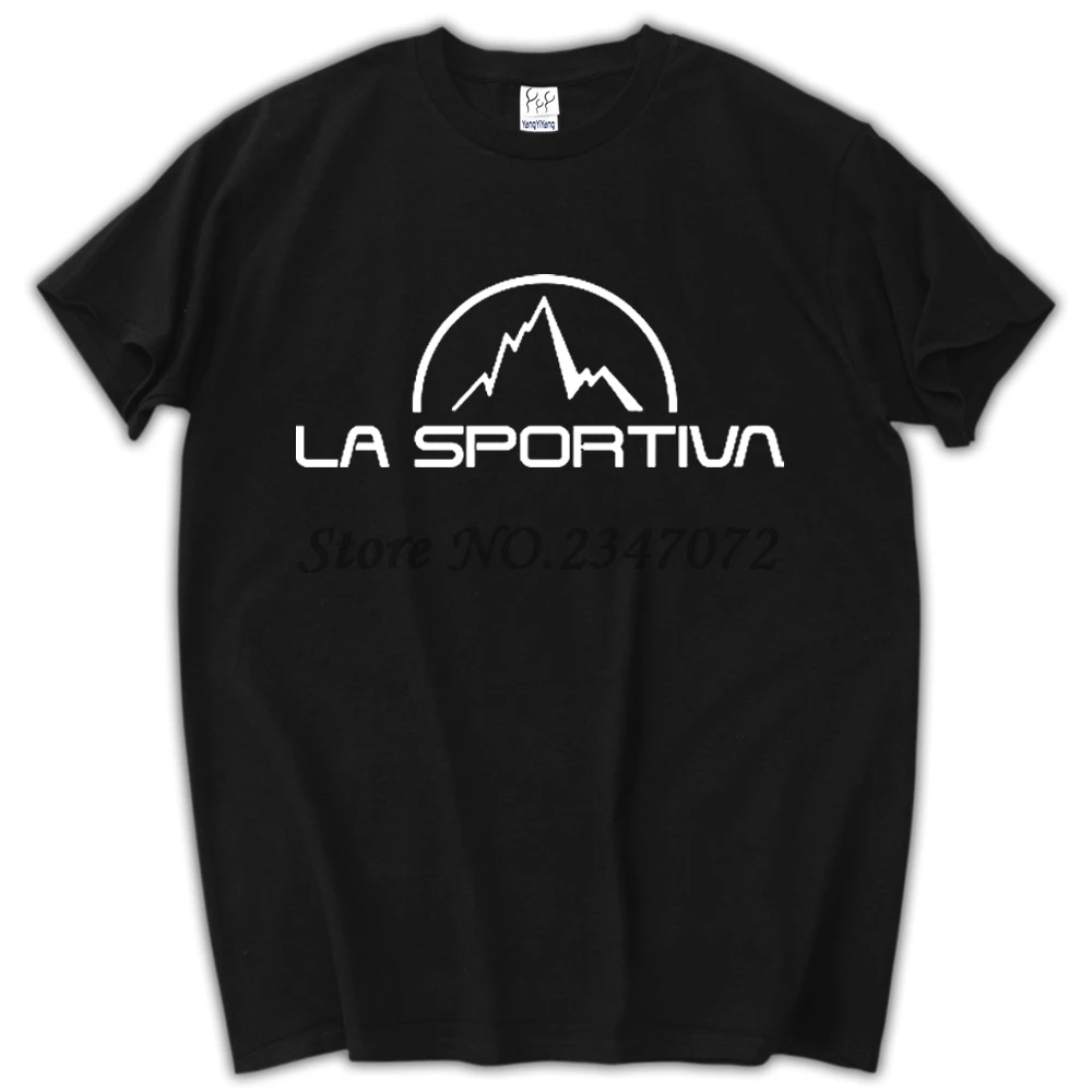 Camiseta de manga corta para hombre, con letras impresas de La Sportiva,  ropa para parte superior masculina, para verano, de algodón, informal, de  talla grande|men tops|t-shirt mencotton t-shirt men - AliExpress