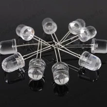 500 шт x 10 мм белый красный нефритовый зеленый синий желтый 7 цветов вспышка сверхяркая Длинная нога ультра яркий круглый светодиодный светильник Прозрачный