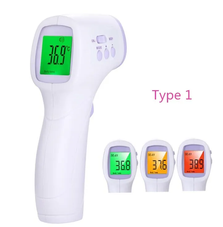 Топ Детский термометр цифровой ИК ЖК Инфракрасный двойной режим лоб и взрослый термометр для тела Измерение для Рождественский подарок - Цвет: Type 1