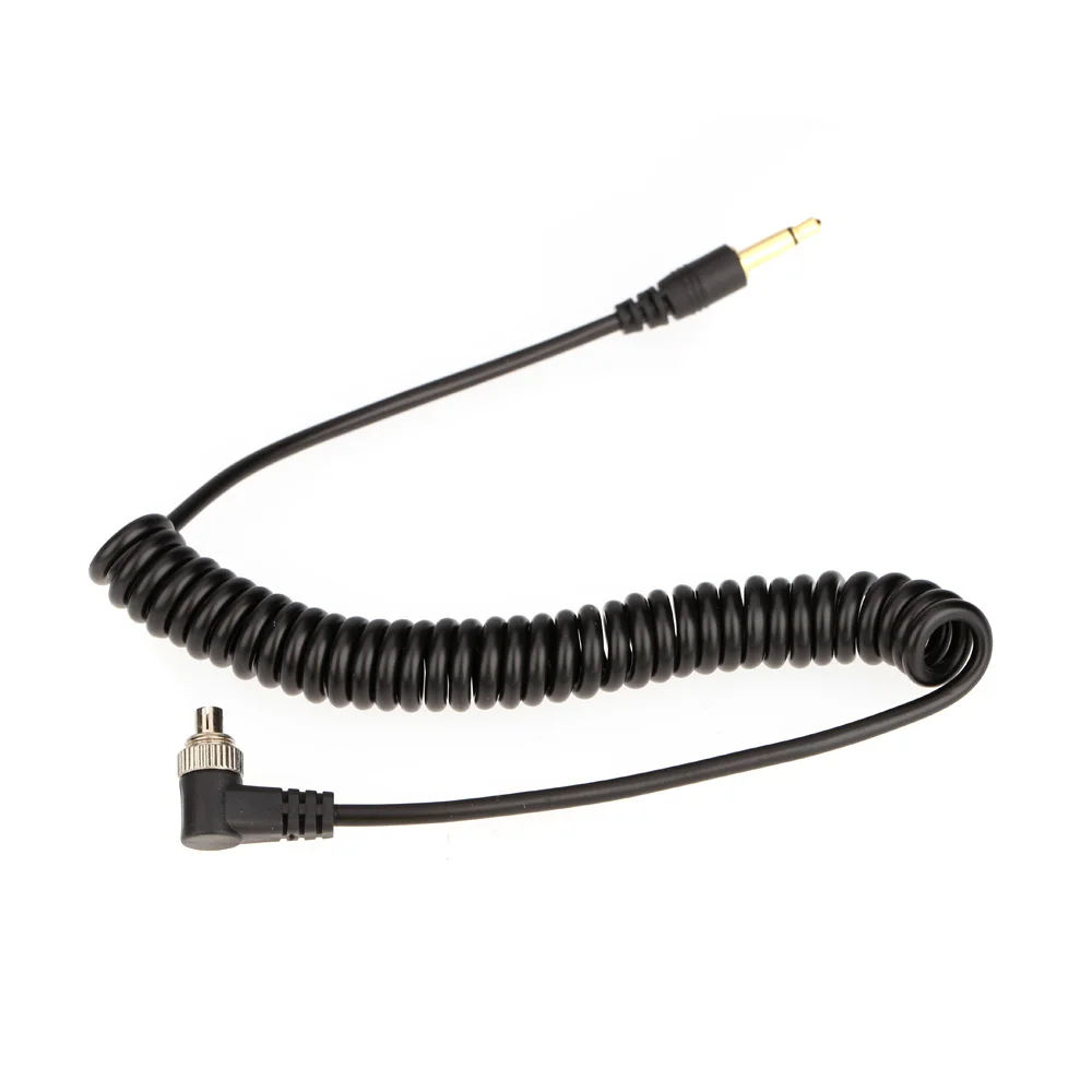

3.5mm flash sync cable with screw lock, utility flash for Canon Nikon PIXE is durable and wear resistant