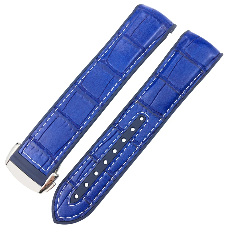 20mm 21mm Rubber Silicone Watch Bracelets With Nylon Watch Strap Fits for Role Daytona Submariner DEEPSEA GMT OYSTERFLEX Watch