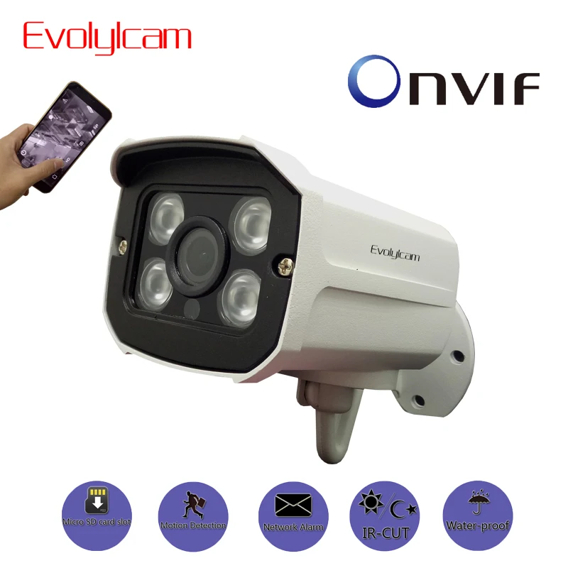 Evolylcam 720 P 1MP/960 P 1.3MP/1080 P 2MP HD IP Камера Micro SD/TF слот безопасности Onvif P2P CCTV Камера сети видеонаблюдения