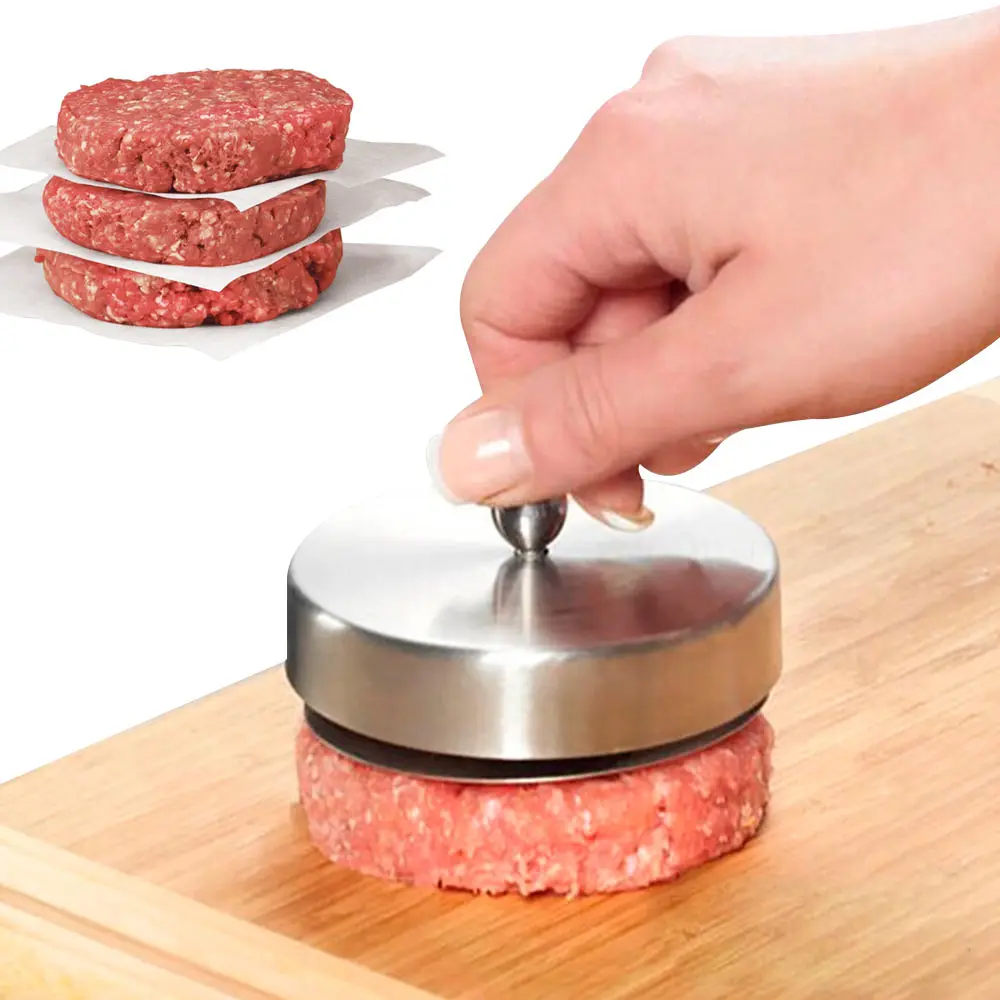 Daging Burger Cetakan Buatan Tangan Diy Alat Memasak Gadget Dapur Stainless Steel Peralatan Masak Burger Hamburger Tekan Pembuat Roti Aliexpress