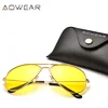 AOWEAR Brand 3025 Goggles Vision Night Glasses for Driving Polarized Aviation Yellow Sunglasses Men Night Vision Pilot Eyewear ► Photo 2/6