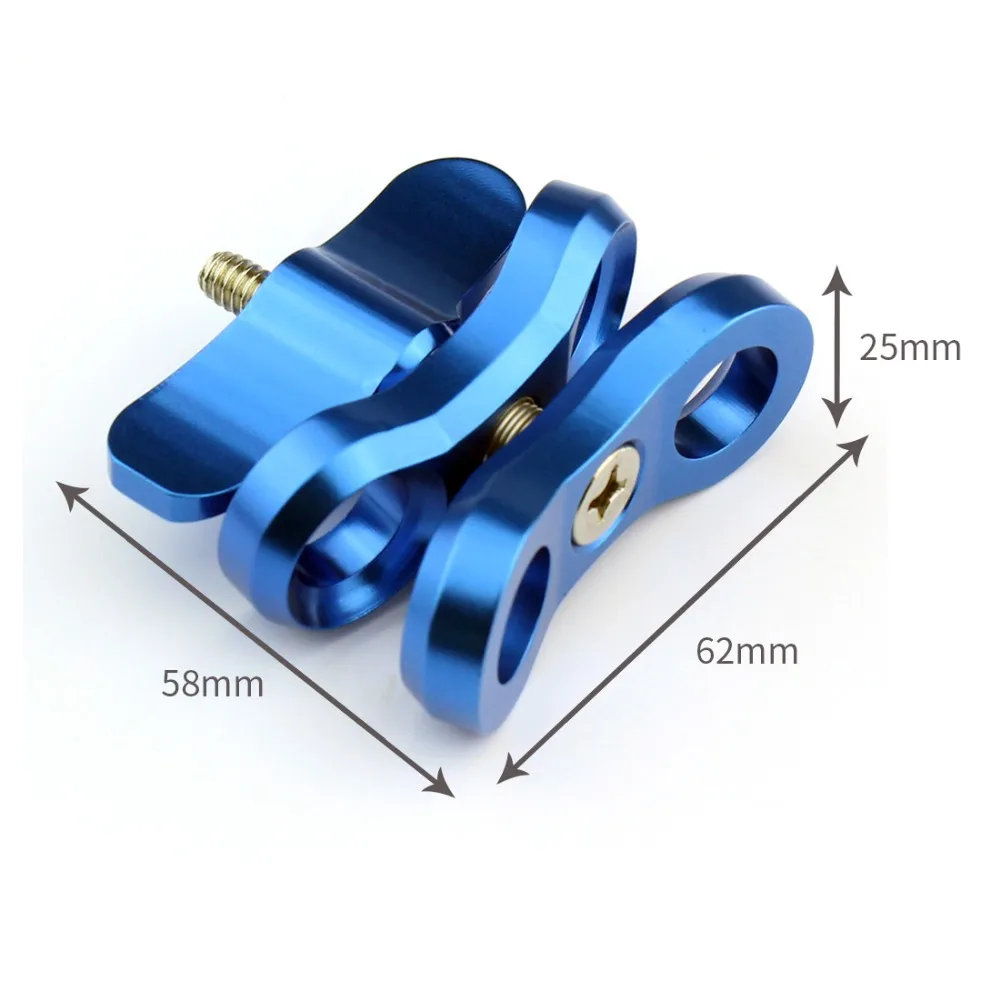 Полностью металлический Подводные фонарики мяч бабочка зажим консольная Зажимная Mountting Алюминий для Gopro 3+/4/5 Xiaoyi Gitup для экшн-камеры Gopro 5 6 Дайвинг-шар для фиксации