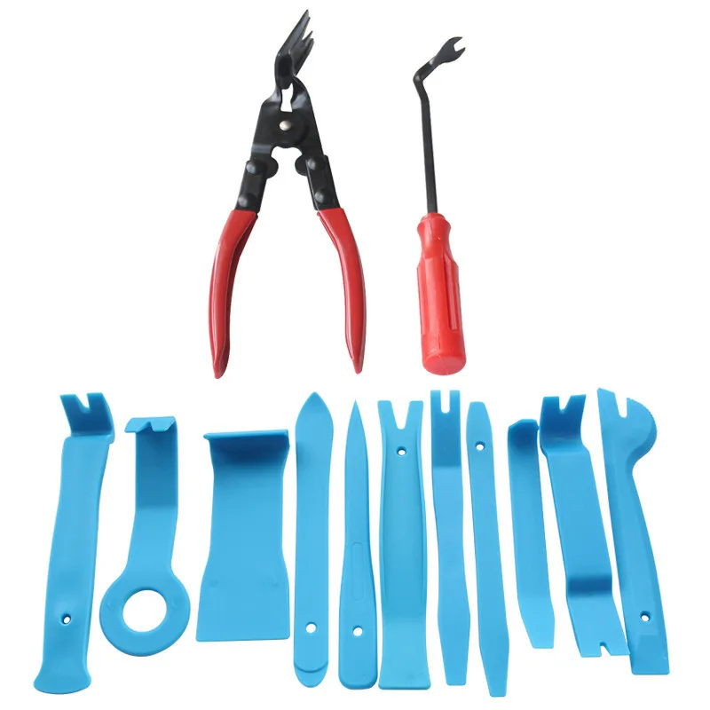 13 Pcs Car Remove Trim Tool Car Door Panel Trim Dashboard Clips Pliers
