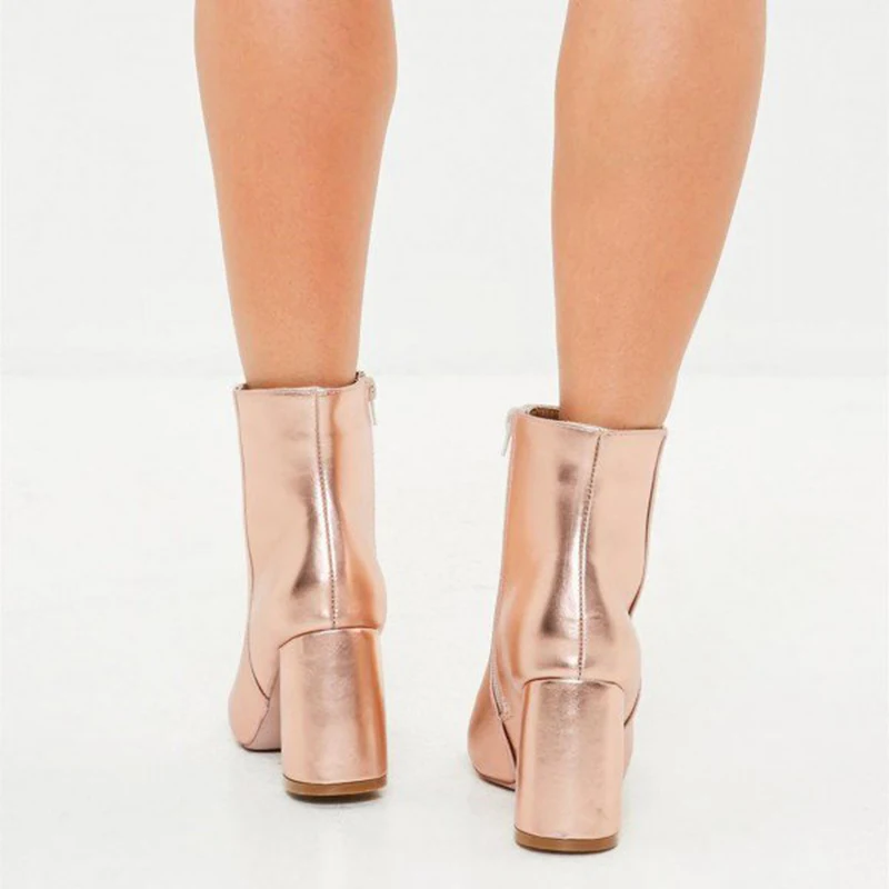 rose_gold_sparkly_ankle_booties_round_toe_block_heels_boots_3_