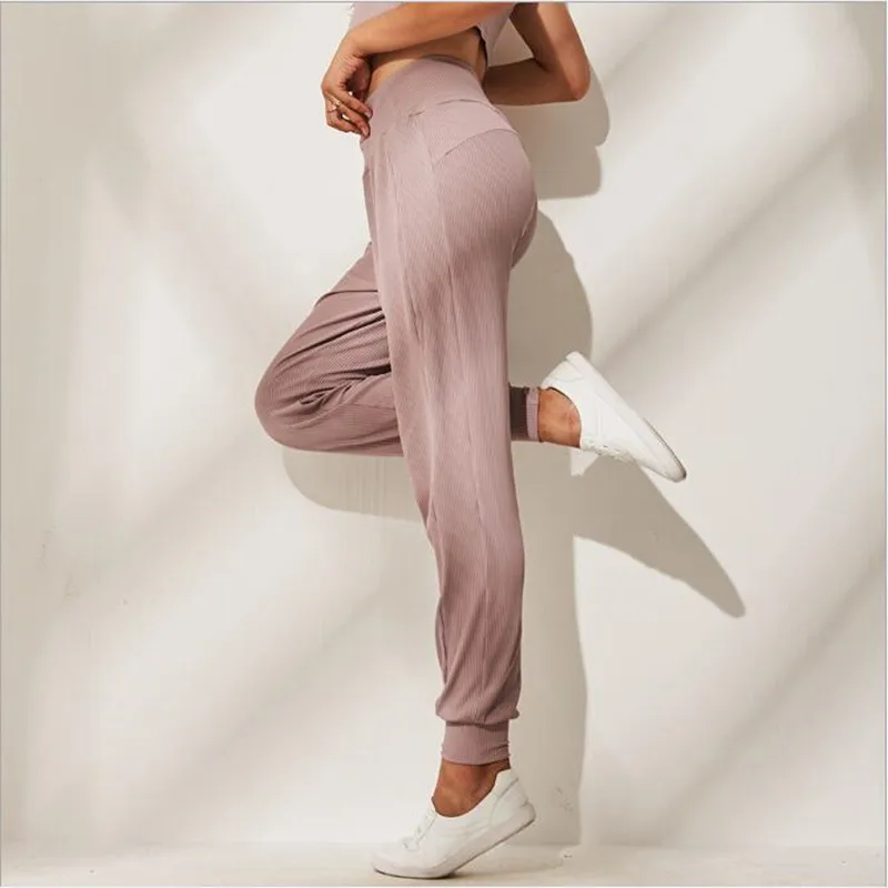 

2019 Women Yoga Pant Long Yoga Pant Loose Plate Running Breathable Trouser Fitness Slim Fashion Female Elastic Waist Pant New
