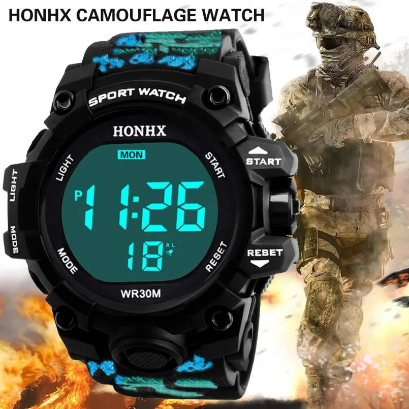 

Luxury Men Analog Digital Military Army Sport LED Waterproof Wrist Watch Sports Watch Relogio Masculino Watch Men Reloj Hombre