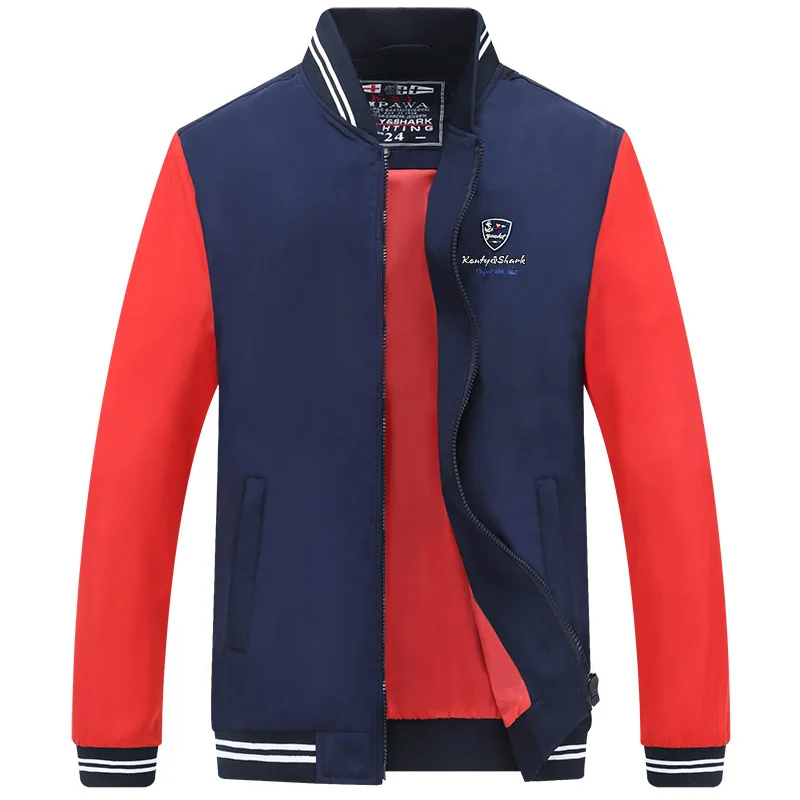 

Spring Autumn Casual Solid Fashion Slim Bomber Jacket Male Overcoat New Arrival Baseball sharked Jackets Coat Men's Jacket 4XL