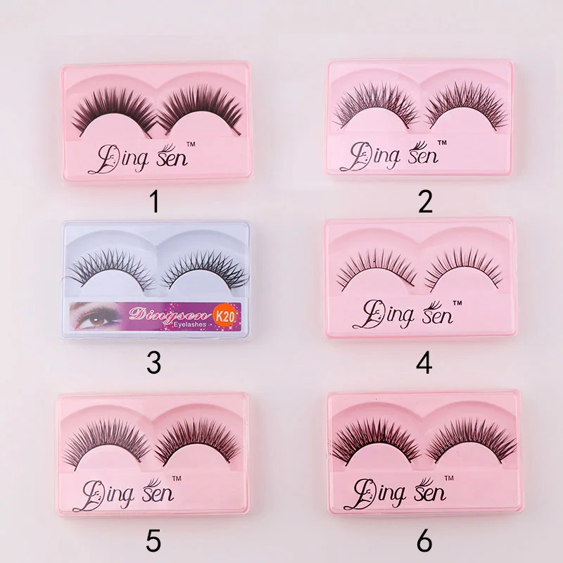 

1 Pair 3D Synthetic Eyelashes Machine Made Natural Long Thick Plastic Cotton Stalk Soft False Eyelashes For Beauty Makeup Tools