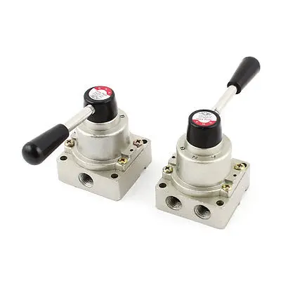 

1/4 BSP Center Closed 3 Positions 3 Ports Manual Hand lever Pneumatic Valve 2pcs