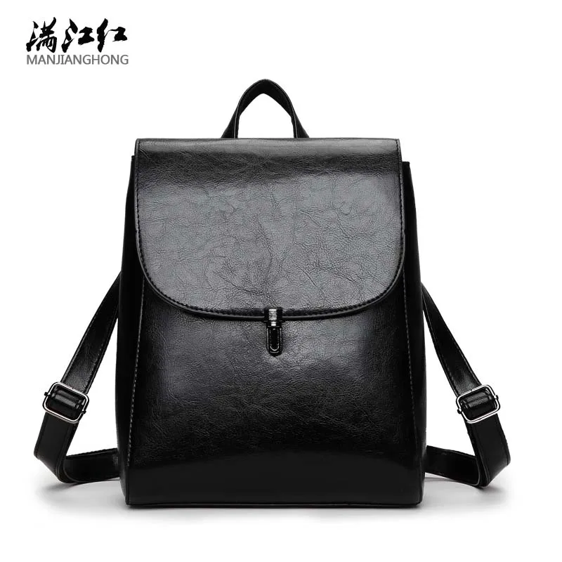 2017 Design PU Leather Backpack Women Backpacks For Teenage Girls School Bags Black Autumn Brand Vintage