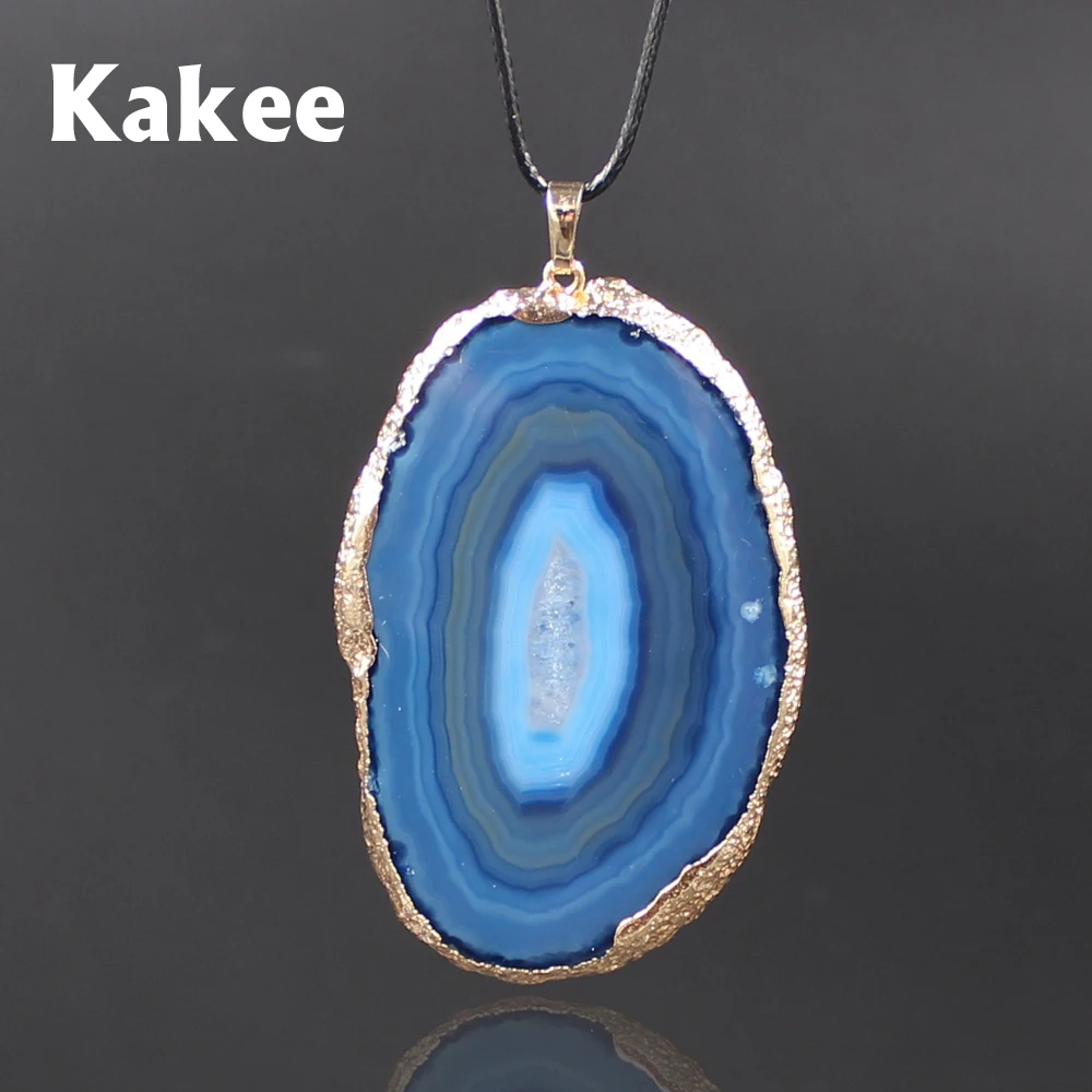 Kakee высококачественное асимметричное ожерелье с натуральным кристаллом