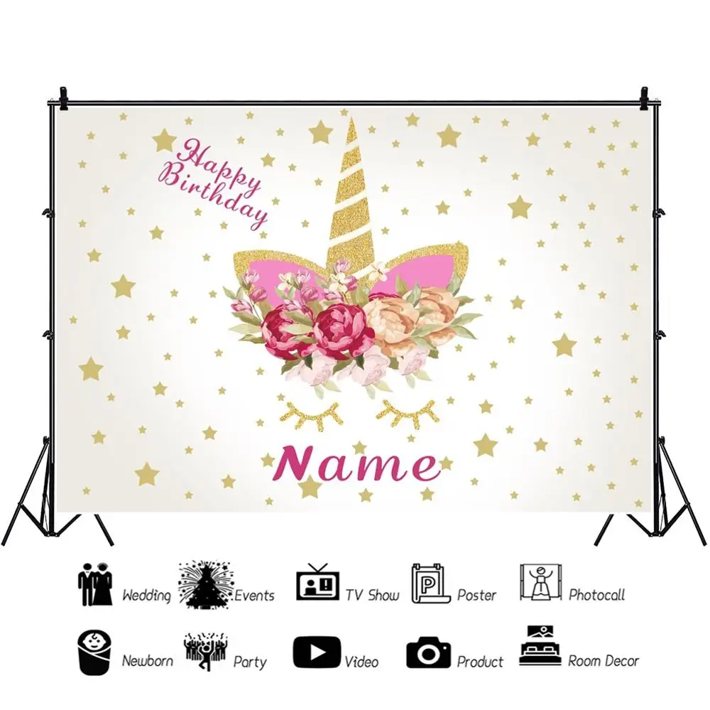 

Yeele Unicorn Birthday Surprises For Children Communion Party Personalized Backdrops Photography Backgrounds For Photo Studio
